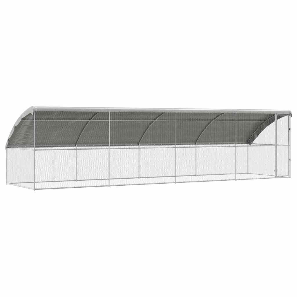 Gabbia per polli 4 pcs Argento 800 x 200 x 198,5 cm