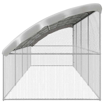 Gabbia per polli 4 pcs Argento 800 x 200 x 198,5 cm