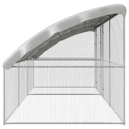 Gabbia per polli 3 pcs Argento 600 x 200 x 198,5 cm
