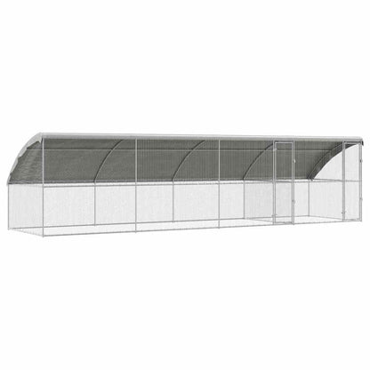 Gabbia per polli 4 pcs Argento 800 x 200 x 198,5 cm