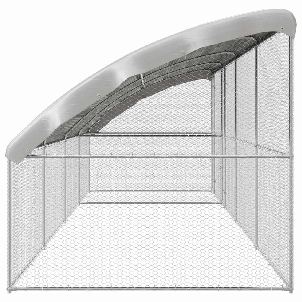 Gabbia per polli 4 pcs Argento 800 x 200 x 198,5 cm