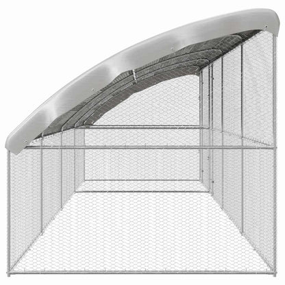 Gabbia per polli 4 pcs Argento 800 x 200 x 198,5 cm