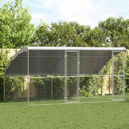 Cuccia per cani 2 pcs Argento 4 x 2 x 2 m Acciaio zincato