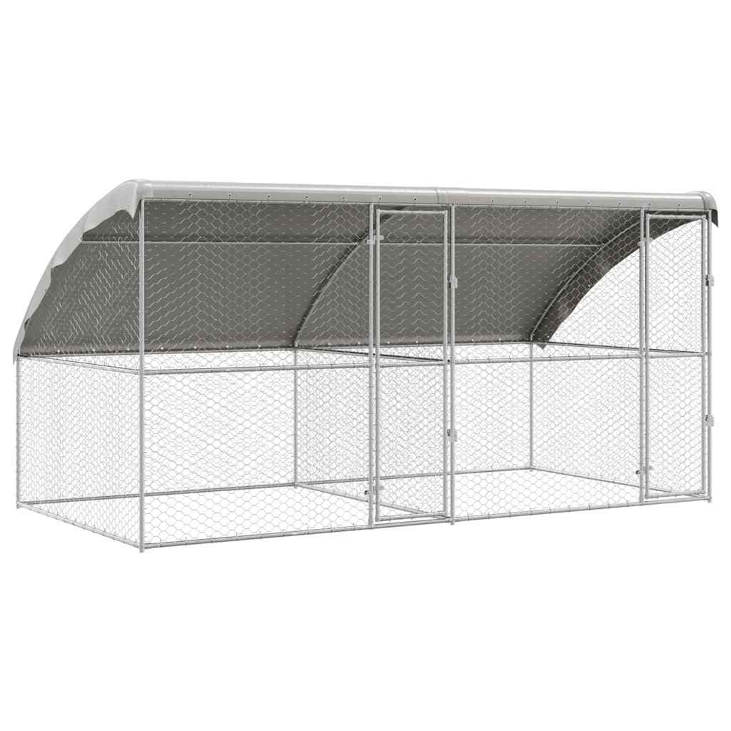 Cuccia per cani 2 pcs Argento 4 x 2 x 2 m Acciaio zincato