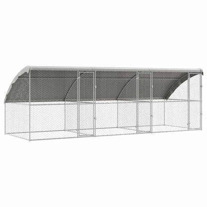 Cuccia per cani 3 pcs Argento 6 x 2 x 2 m Acciaio zincato
