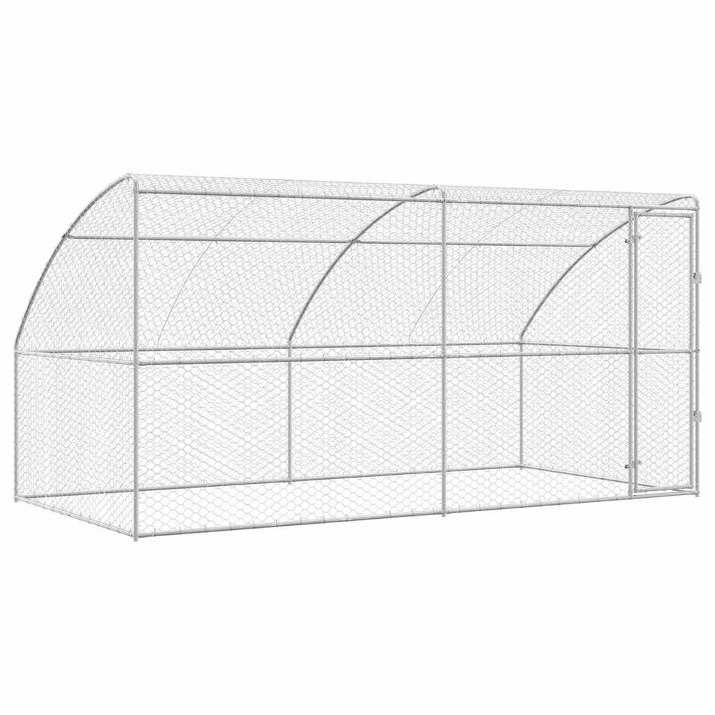 Cuccia per cani 2 pcs Argento 4 x 2 x 2 m Acciaio zincato