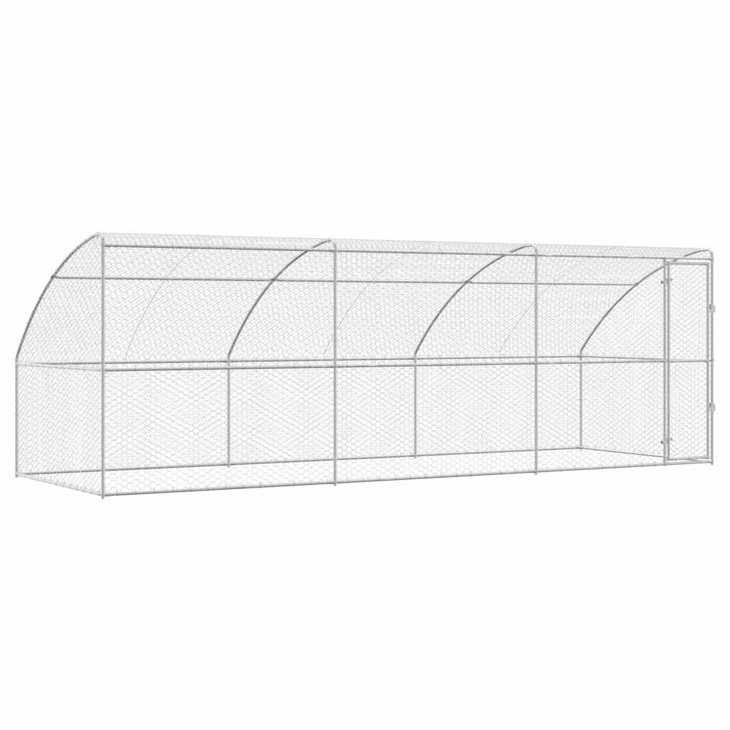 Cuccia per cani 3 pcs Argento 6 x 2 x 2 m Acciaio zincato