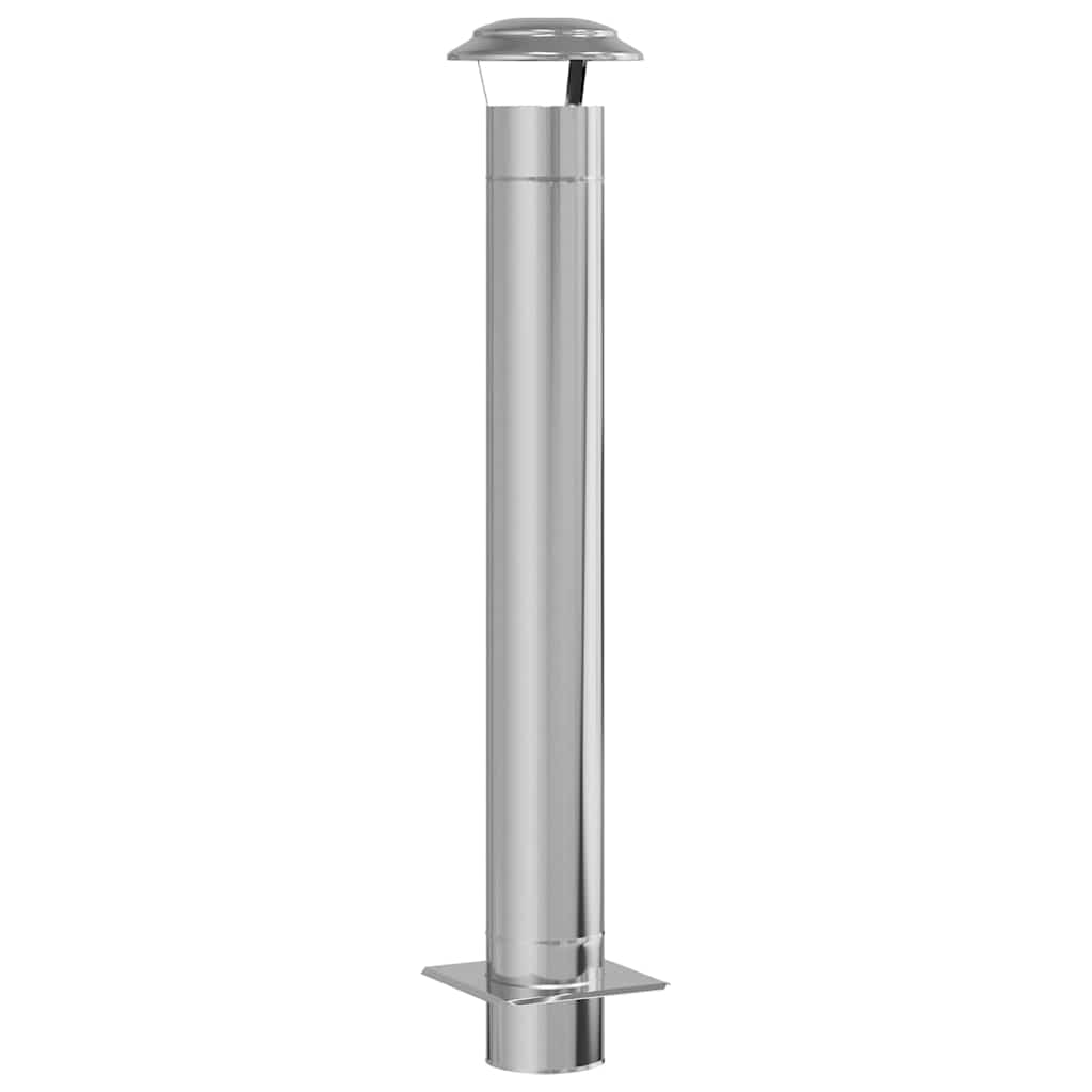 Estensione Camino Argento 25 x 25 x 132 cm Acciaio inossidabile