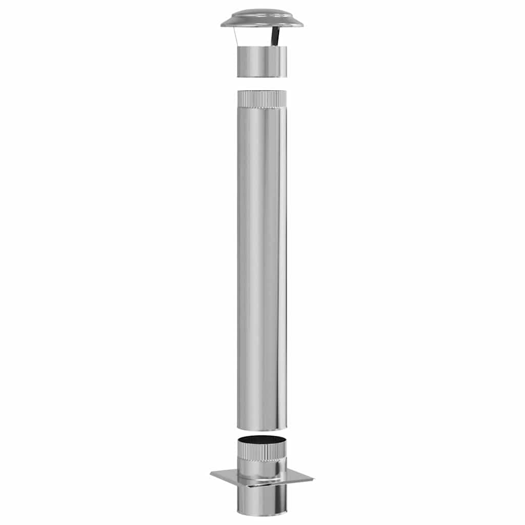 Estensione Camino Argento 25 x 25 x 132 cm Acciaio inossidabile