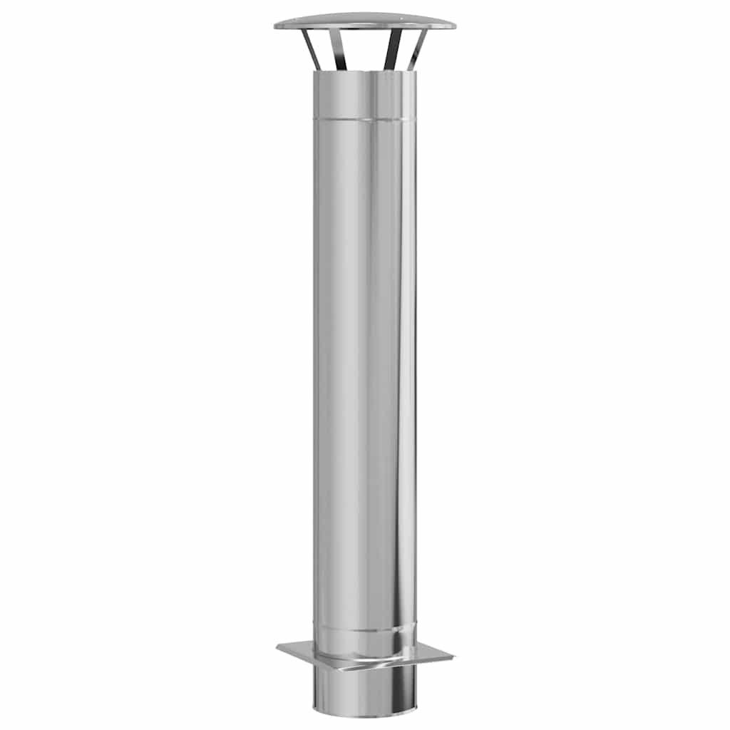 Estensione Camino Argento 35 x 35 x 132 cm Acciaio inossidabile