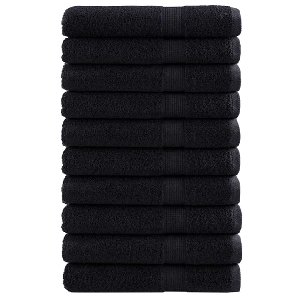 Asciugamano per Ospiti SOLUND 25 pcs Nero 80 x 200 cm 550 gsm