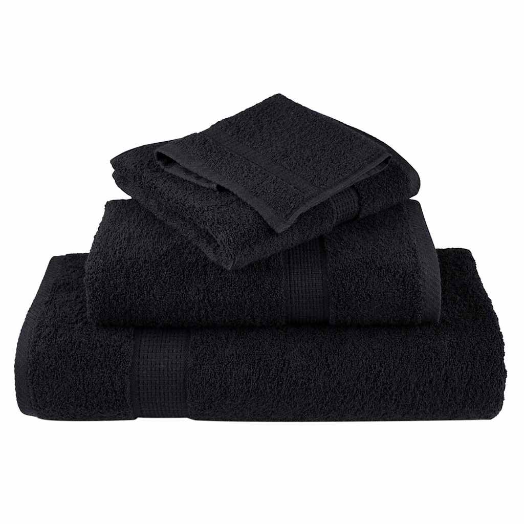 Asciugamano per Ospiti SOLUND 25 pcs Nero 80 x 200 cm 550 gsm