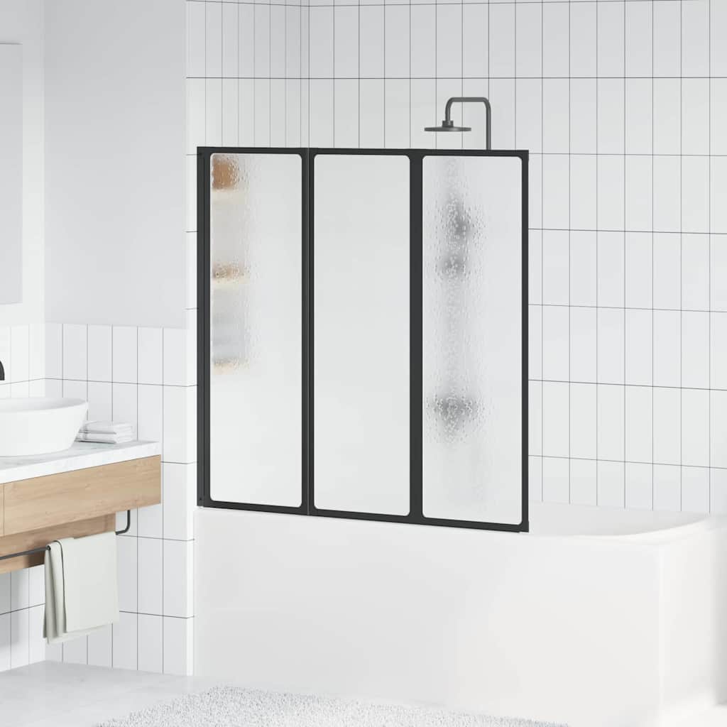 Parete doccia Nero 120 x 2 x 117 cm Alluminio