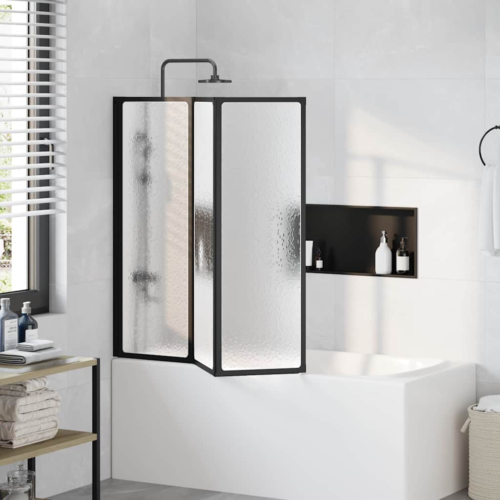 Parete doccia Nero 120 x 2 x 117 cm Alluminio