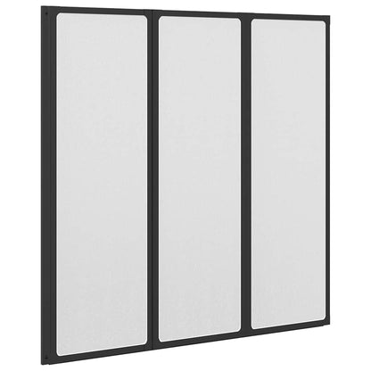 Parete doccia Nero 120 x 2 x 117 cm Alluminio