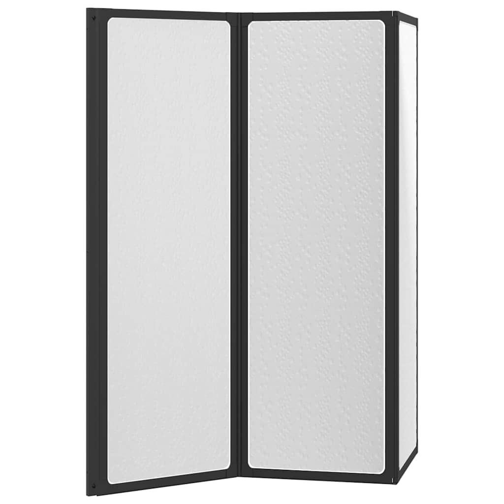 Parete doccia Nero 120 x 2 x 117 cm Alluminio