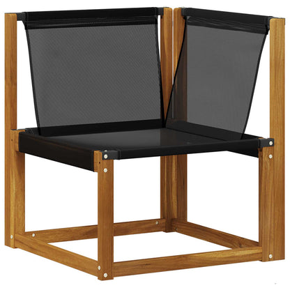 Set di divani da esterno con cuscino 10 pcs Naturale e Nero