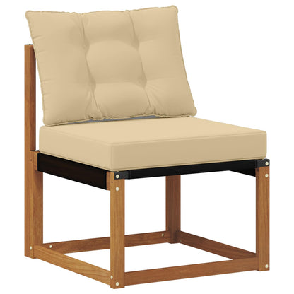 Set di divani da esterno con cuscino 10 pcs Naturale e Beige