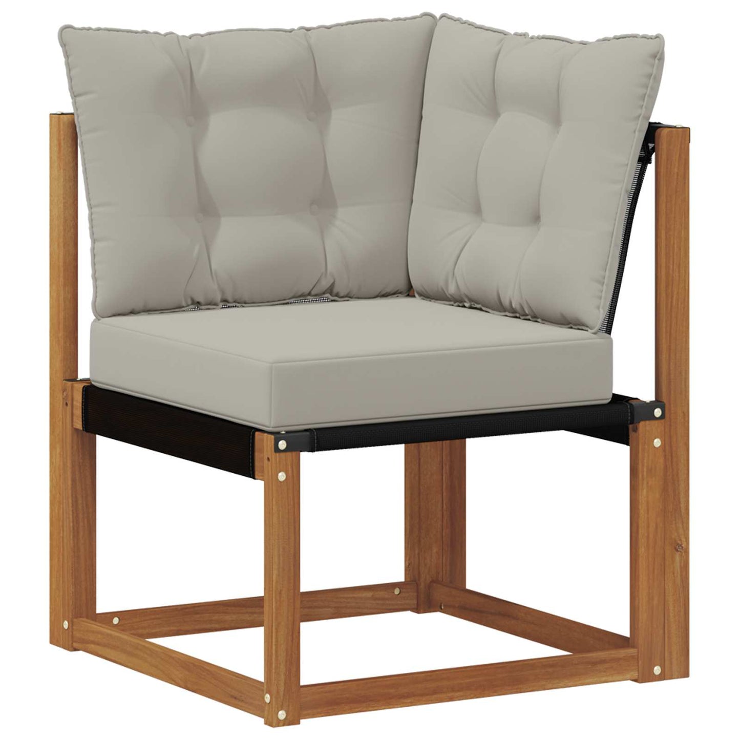 Set di divani da esterno 11 pcs Grigio Naturale e Chiaro