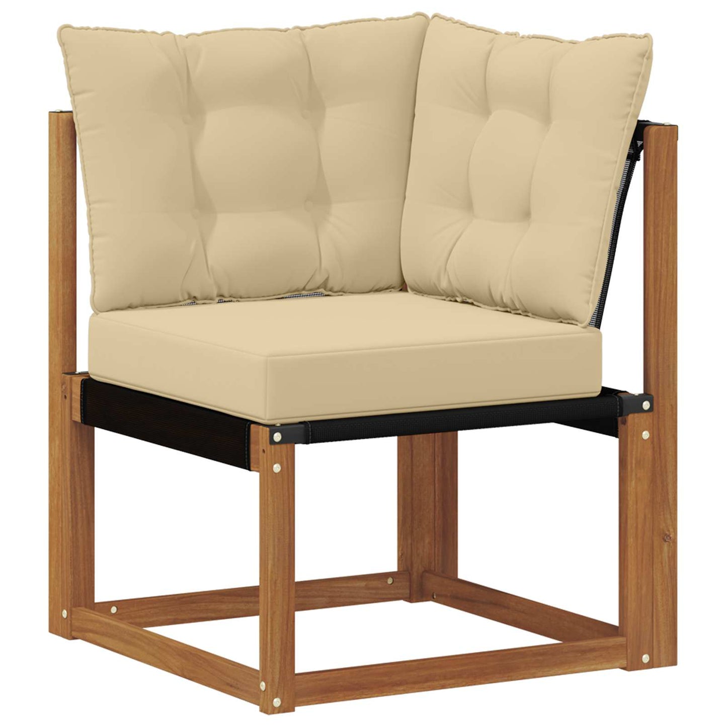 Set di divani da esterno con cuscino 11 pcs Naturale e Beige