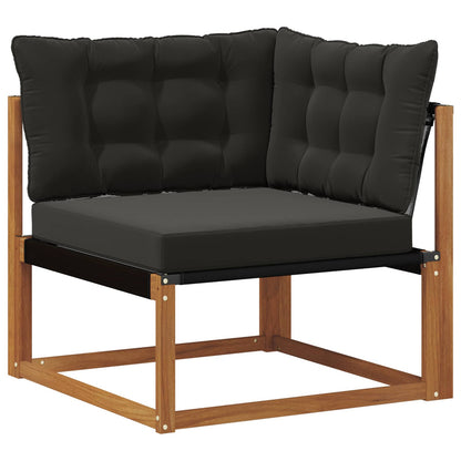 Set di divani da esterno con cuscino 19 pcs Naturale e Nero