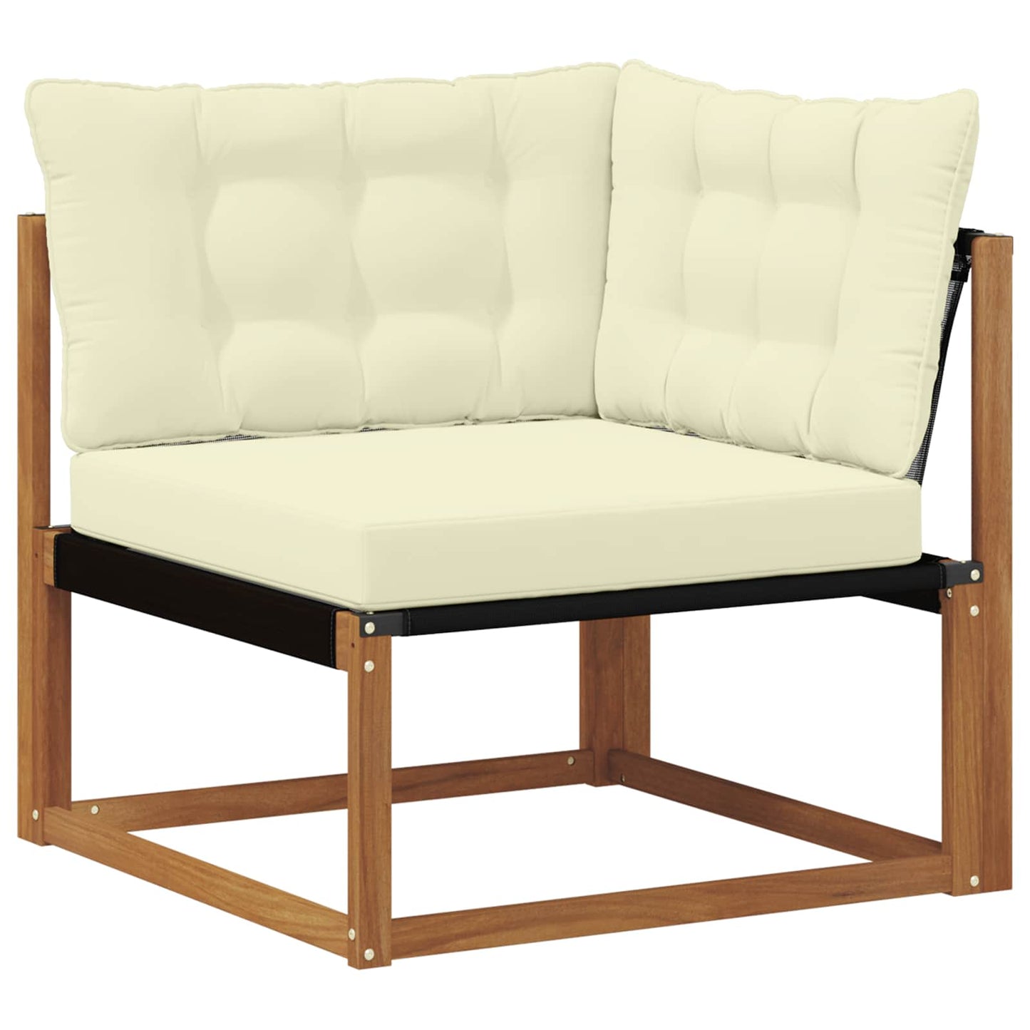 Set di divani da esterno con cuscino 21 pcs Naturale e Crema