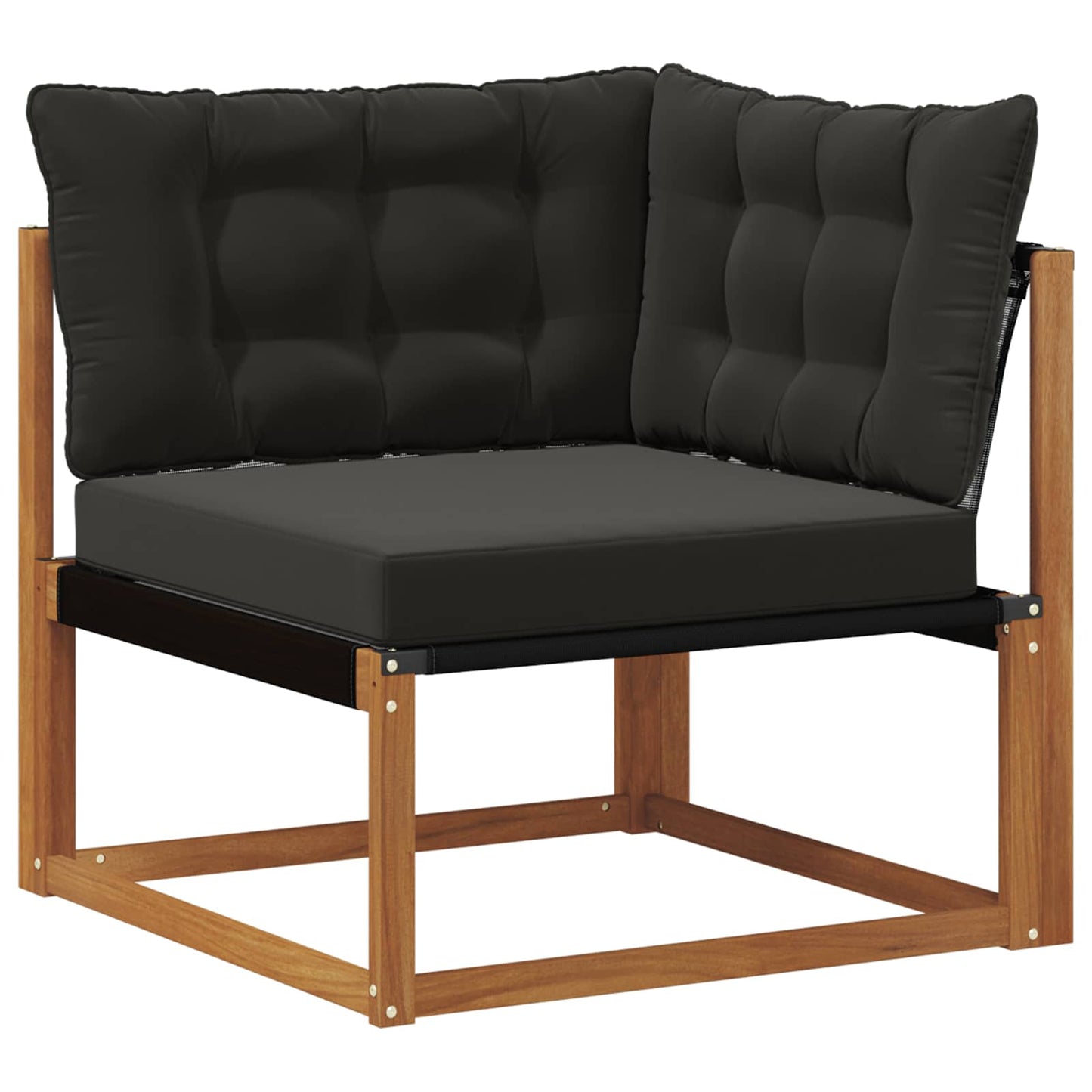 Set di divani da esterno con cuscino 22 pcs Naturale e Nero