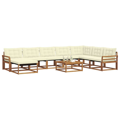 Set di divani da esterno con cuscino 25 pcs Naturale e Crema