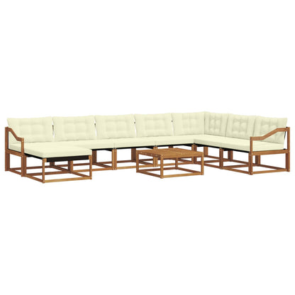 Set di divani da esterno con cuscino 25 pcs Naturale e Crema