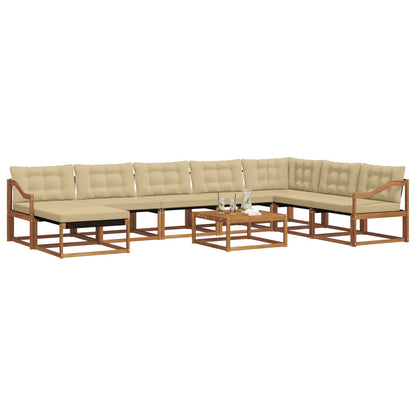Set di divani da esterno con cuscino 25 pcs Naturale e Beige