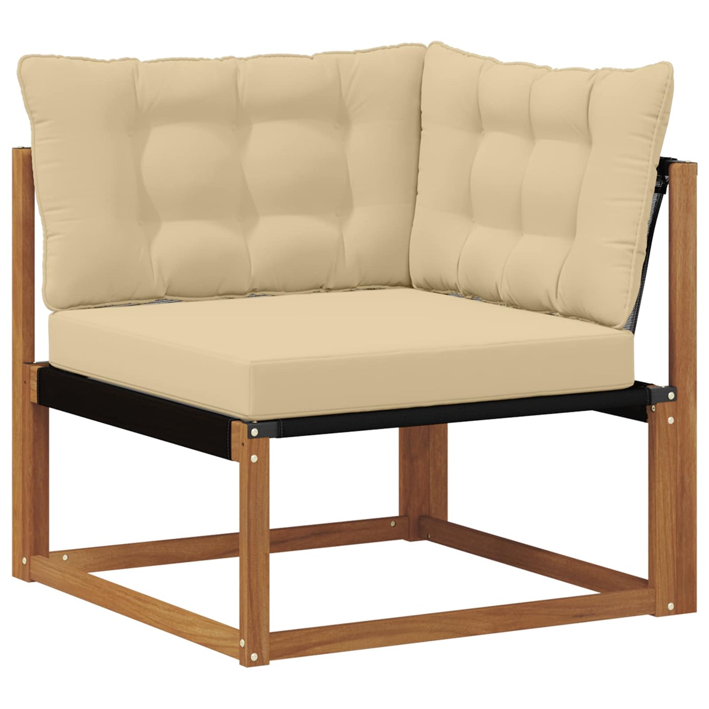 Set di divani da esterno con cuscino 11 pcs Naturale e Beige