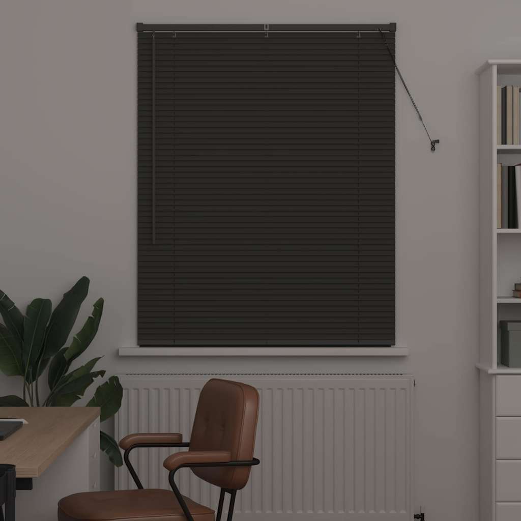 Tendaggi a veneziana Grigio scuro 130 x 105 cm Alluminio