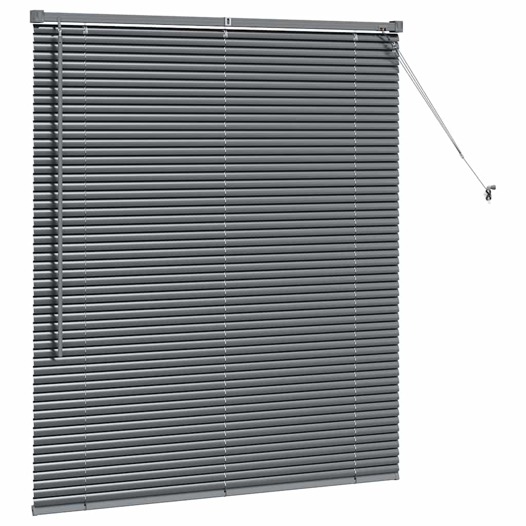 Tendaggi a veneziana Grigio scuro 130 x 110 cm Alluminio