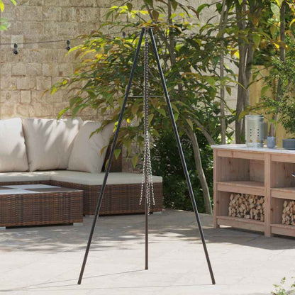Treppiede da Campeggio Nero 92 x 92 x 171,5 cm Acciaio