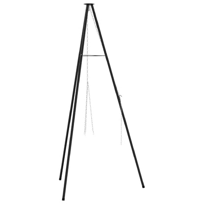 Treppiede da Campeggio Nero 92 x 92 x 171,5 cm Acciaio