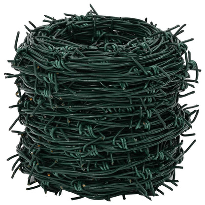 Fil di Ferro Spinato Verde 50 m Acciaio Zincato a Caldo