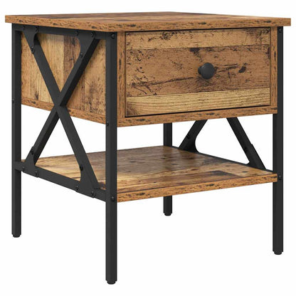 Comodino con cassetto Legno vecchio 40 x 42 x 45 cm