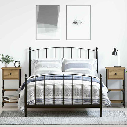 Armadio da Notte con cassetto 2 pcs Marrone 33.5 x 36 x 70 cm