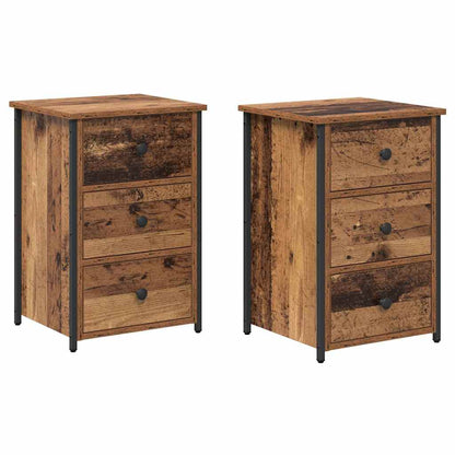 Armadio da Notte con cassetto 2 pcs Marrone 40 x 36 x 60 cm