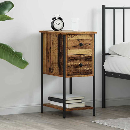 Armadio da Notte con cassetto Legno vecchio 32 x 42 x 70 cm