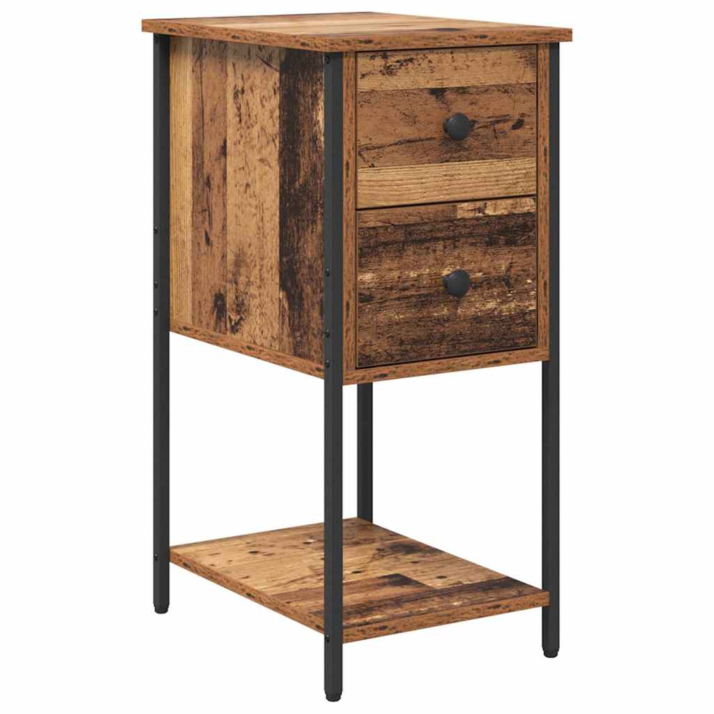 Armadio da Notte con cassetto Legno vecchio 32 x 42 x 70 cm