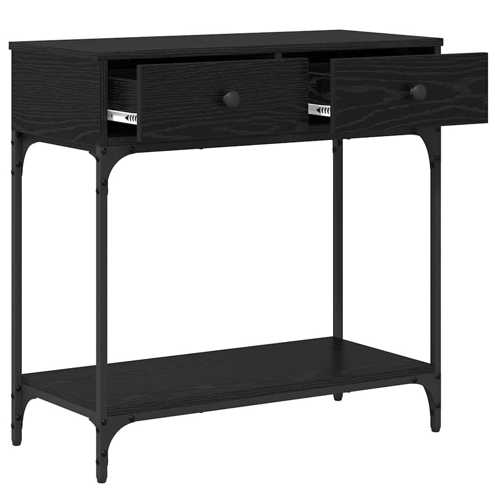 Tavolo consolle Rovere nero 75 x 34.5 x 75 cm Legno multistrato