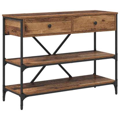 Tavolo consolle con cassetto Marrone 100 x 34,5 x 75 cm legno
