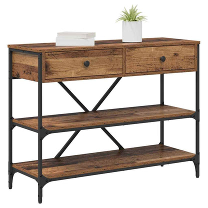 Tavolo consolle con cassetto Marrone 100 x 34,5 x 75 cm legno