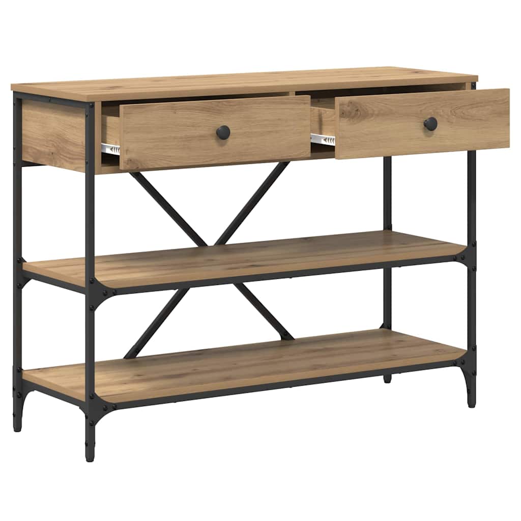 Tavolo consolle con cassetto Marrone 100 x 34,5 x 75 cm legno