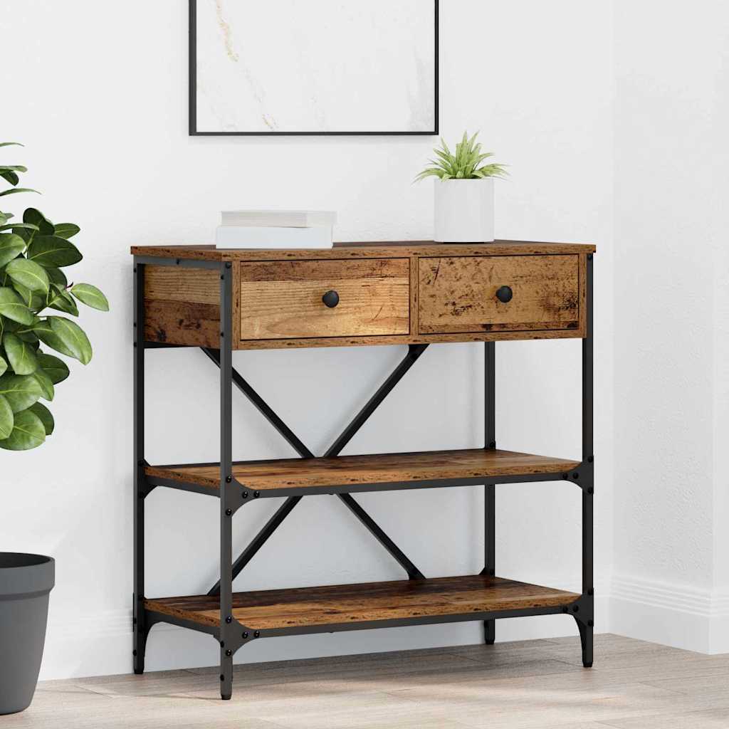 Tavolo consolle con cassetto Marrone 100 x 34,5 x 75 cm legno