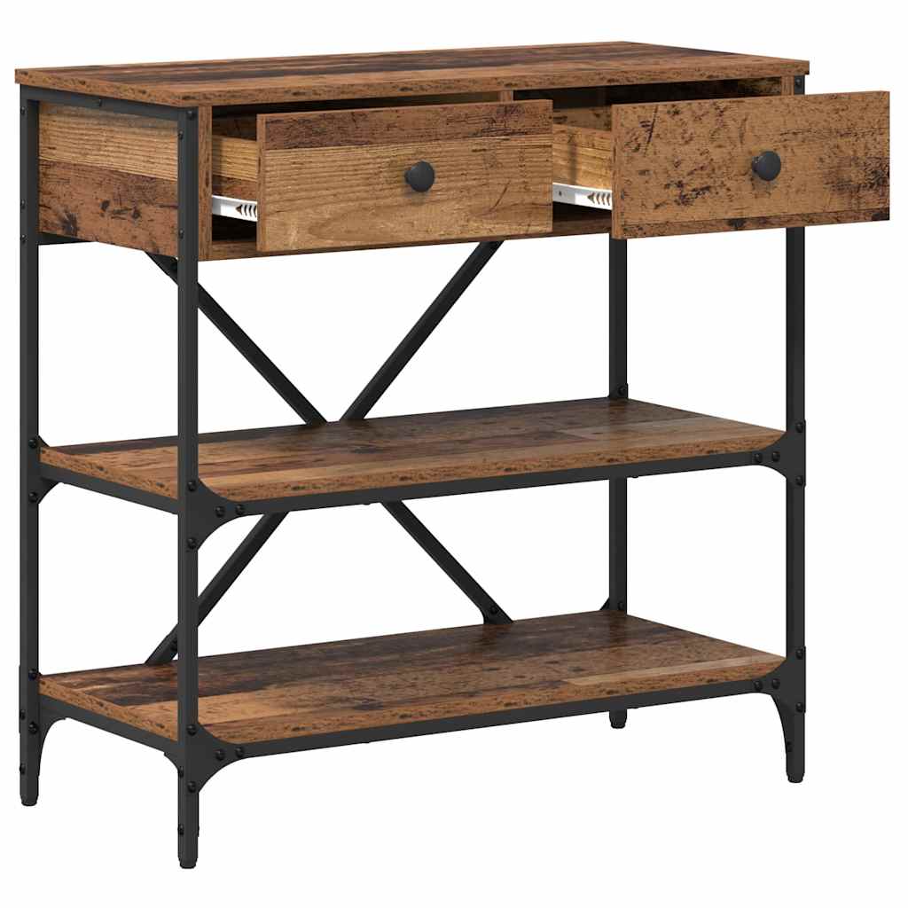 Tavolo consolle con cassetto Marrone 100 x 34,5 x 75 cm legno
