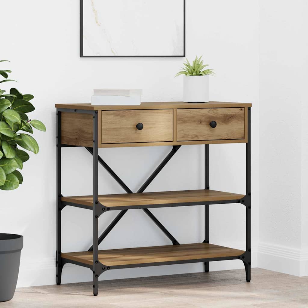 Tavolo consolle con cassetto Marrone 100 x 34,5 x 75 cm legno