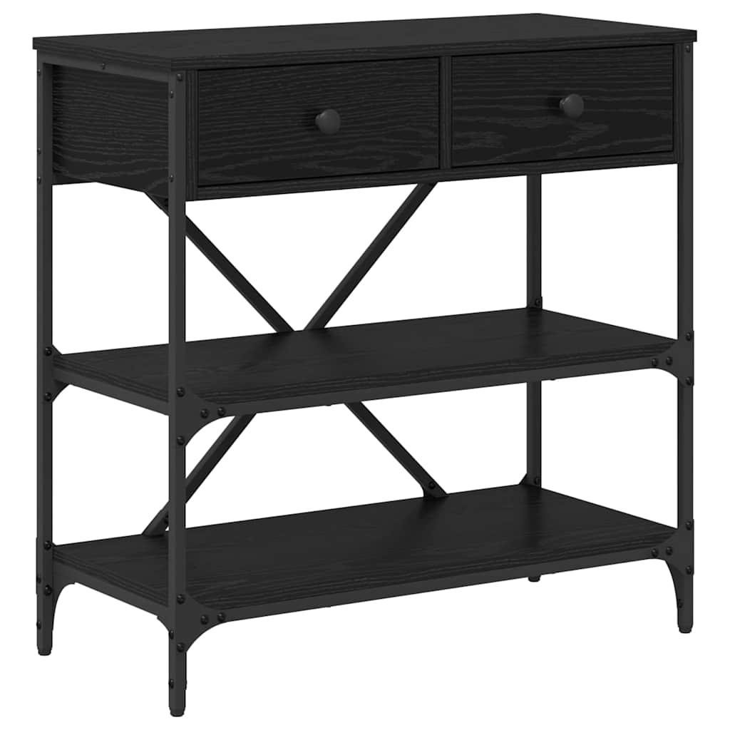 Tavolo consolle Rovere Nero 100 x 34,5 x 75 cm legno
