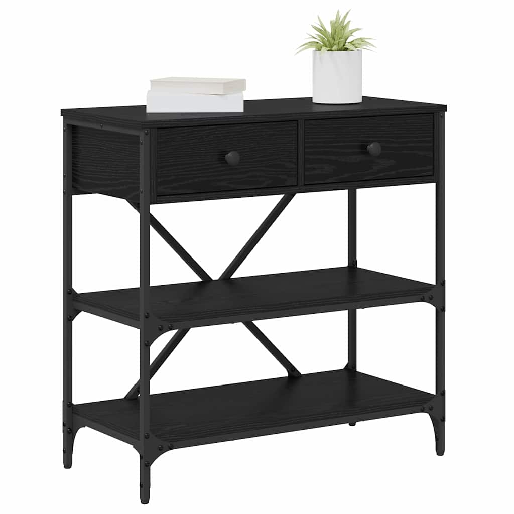 Tavolo consolle Rovere Nero 100 x 34,5 x 75 cm legno